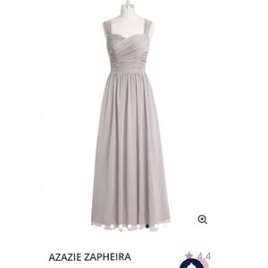 Azazie Zapheira floor length chiffon dress, dusk